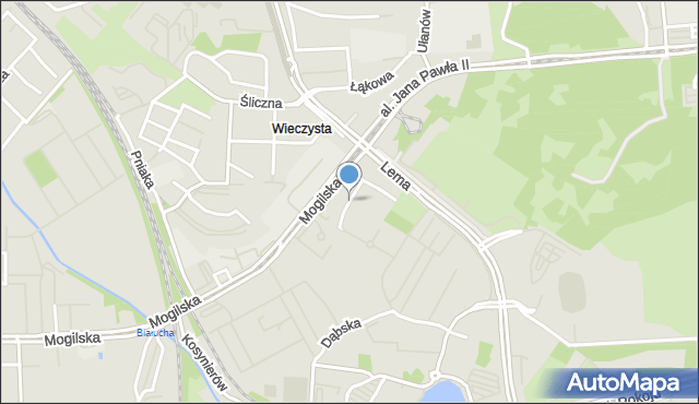 Kraków, Dawna Szenwalda Lucjana, mapa Krakowa