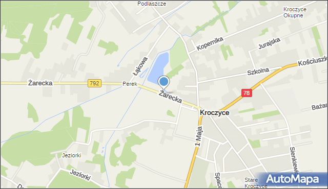 Kroczyce, Dawna 22 Lipca, mapa Kroczyce