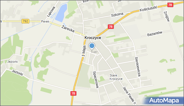 Kroczyce, Dawna PPR, mapa Kroczyce