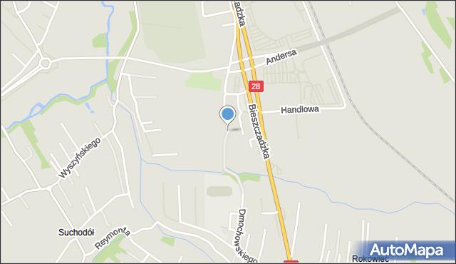 Krosno, Dawna Dmochowskiego Franciszka Ksawerego, mapa Krosna