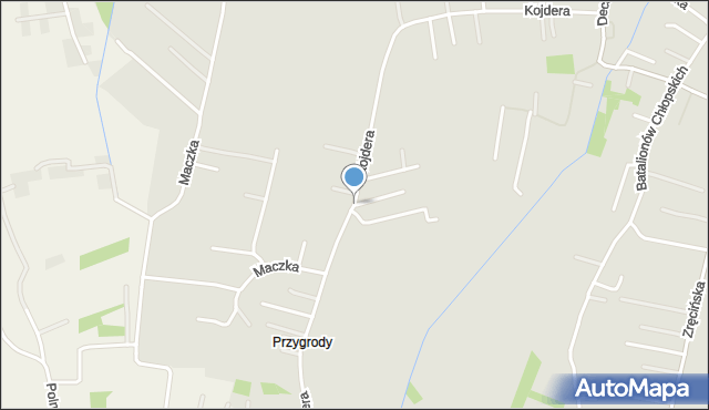 Krosno, Dawna Kruczkowskiego Leona, mapa Krosna