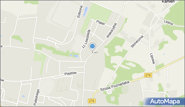 Krosno Odrzańskie, Dawna Armii Czerwonej, mapa Krosno Odrzańskie
