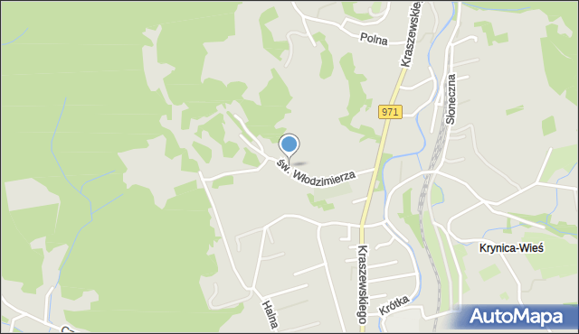 Krynica-Zdrój, Dawna Cmentarna, mapa Krynica-Zdrój