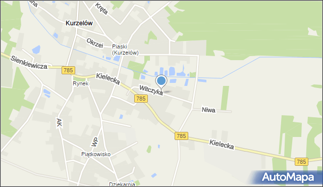 Kurzelów, Dawna Buczka, mapa Kurzelów