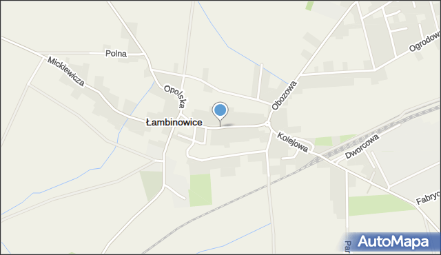 Łambinowice, Dawna Zawadzkiego Aleksandra, gen., mapa Łambinowice