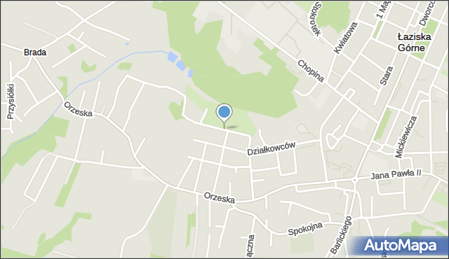 Łaziska Górne, Dawna Marchlewskiego, mapa Łaziska Górne