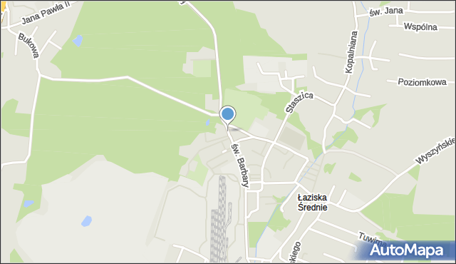Łaziska Górne, Dawna Pstrowskiego, mapa Łaziska Górne