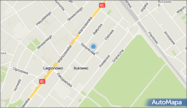 Legionowo, Daliowa, mapa Legionowo