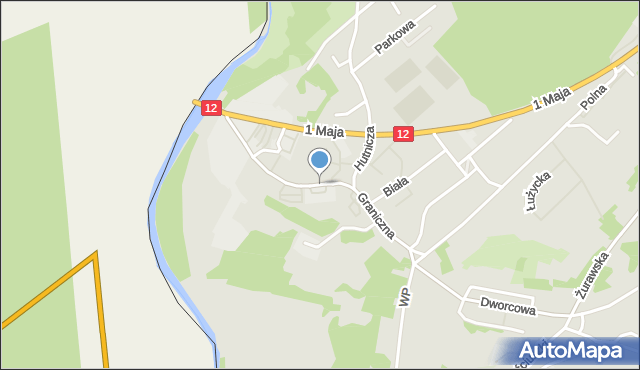 Łęknica powiat żarski, Dawna XX-lecia, mapa Łęknica powiat żarski