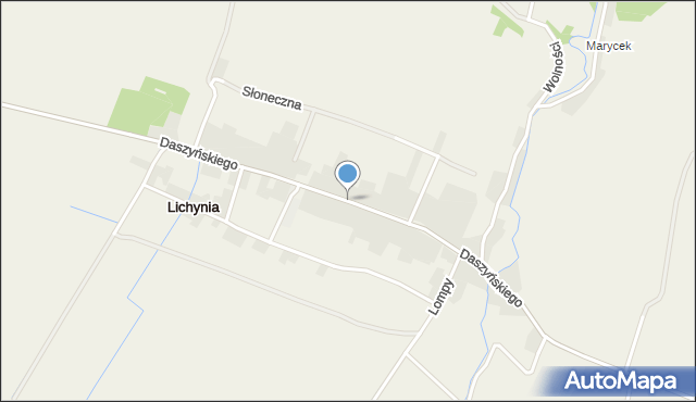 Lichynia, Daszyńskiego, mapa Lichynia