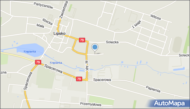 Lipsko, Dawna Armii Ludowej, mapa Lipsko