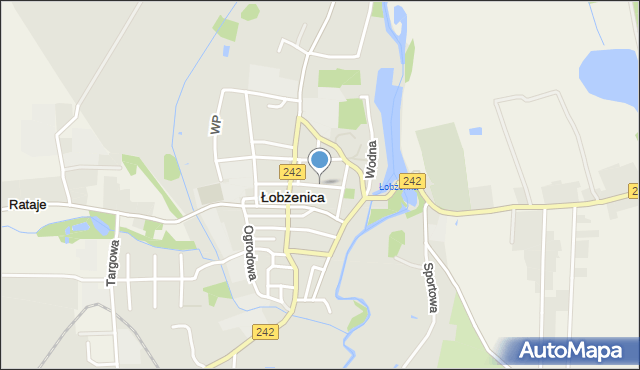 Łobżenica, Dąbrowskiego, mapa Łobżenica