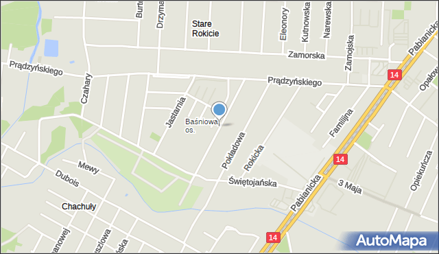 Łódź, Darniowa, mapa Łodzi