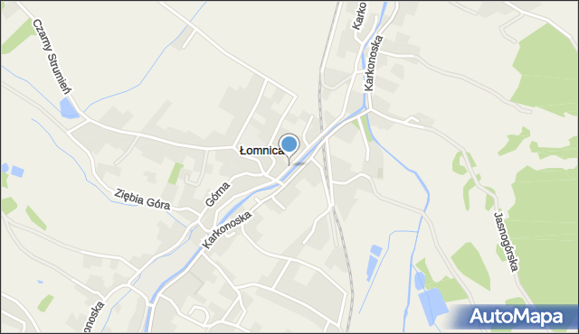 Łomnica gmina Mysłakowice, Dawna Świerczewskiego Karola, gen., mapa Łomnica gmina Mysłakowice