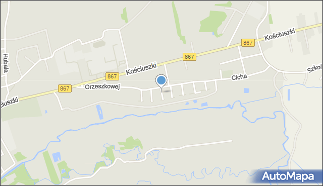 Lubaczów, Dąbrowskiej Marii, mapa Lubaczów