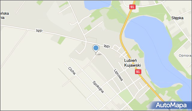 Lubień Kujawski, Dawna Nowotki Marcelego, mapa Lubień Kujawski