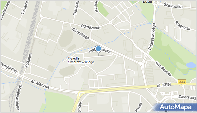 Lubin, Dawna 2 AWP, mapa Lubin
