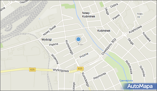 Lublin, Dąbrowska, mapa Lublina