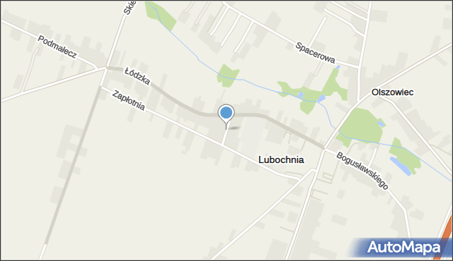 Lubochnia powiat tomaszowski, Dawna Osiedle XXX-lecia PRL, mapa Lubochnia powiat tomaszowski