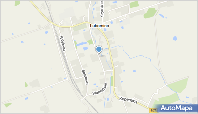 Lubomino, Dawna Świerczewskiego Karola, gen., mapa Lubomino