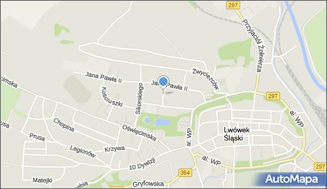 Lwówek Śląski, Dawna Krasickiego Janka, mapa Lwówek Śląski