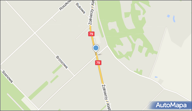 Magnuszew, Dawna 1 Armii Wojska Polskiego, mapa Magnuszew