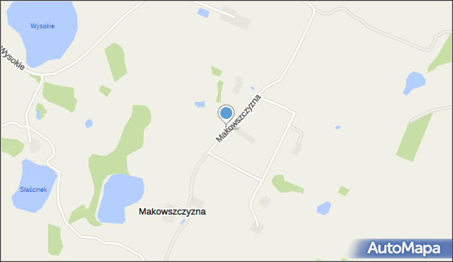 Makowszczyzna gmina Wiżajny, Dawna Dzierżyńskiego, mapa Makowszczyzna gmina Wiżajny