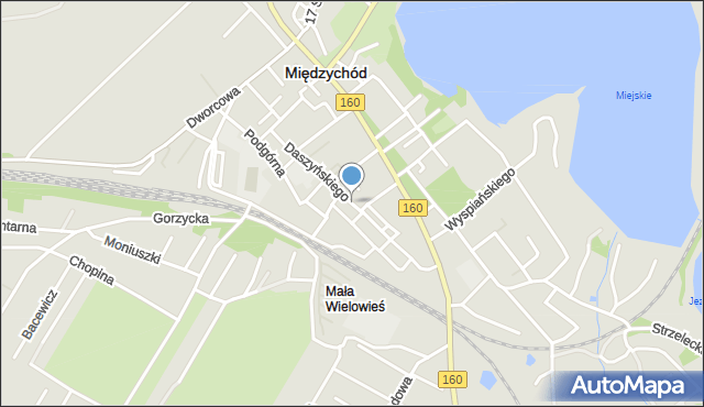 Międzychód, Daszyńskiego Ignacego, mapa Międzychód