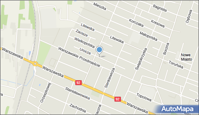 Mińsk Mazowiecki, Dawna Berlinga Zygmunta, gen., mapa Mińsk Mazowiecki