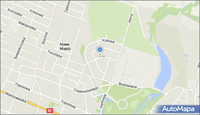Mińsk Mazowiecki, Dawna Braci Rokickich, mapa Mińsk Mazowiecki