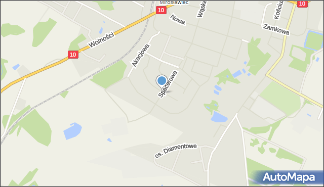 Mirosławiec, Dawna 40-lecia PRL, mapa Mirosławiec