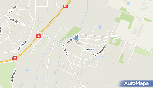 Myślibórz, Dąbrowskiej Marii, mapa Myślibórz