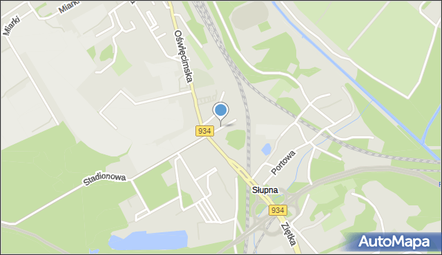 Mysłowice, Dawna Gwardii Ludowej, mapa Mysłowice