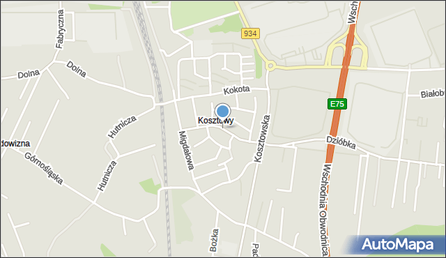 Mysłowice, Dawna Fików Heleny i Józefa, mapa Mysłowice