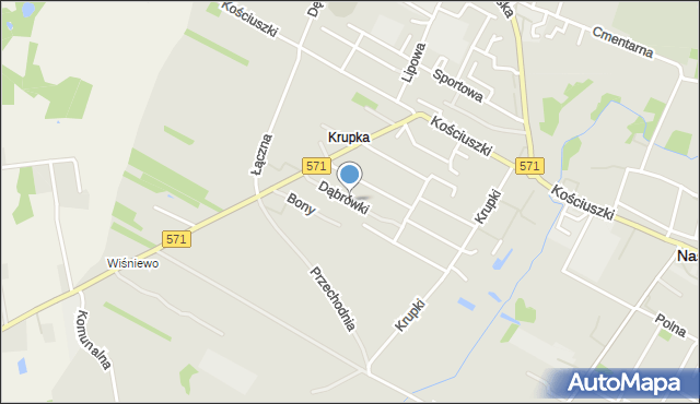 Nasielsk, Dąbrówki, mapa Nasielsk