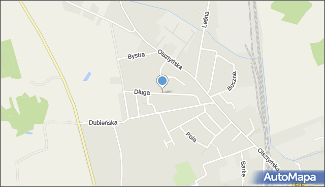 Nidzica, Dawna Aleja Świerczewskiego Karola, gen., mapa Nidzica