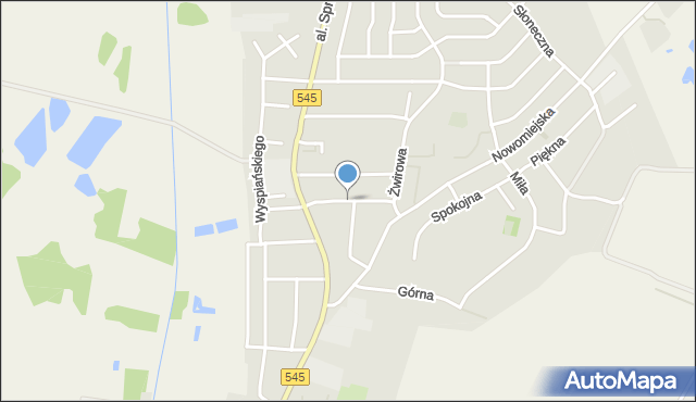 Nidzica, Dawna Nowotki Marcelego, mapa Nidzica