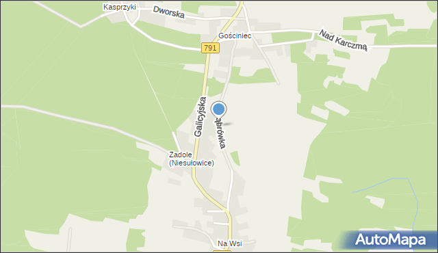 Niesułowice gmina Olkusz, Dąbrówka, mapa Niesułowice gmina Olkusz