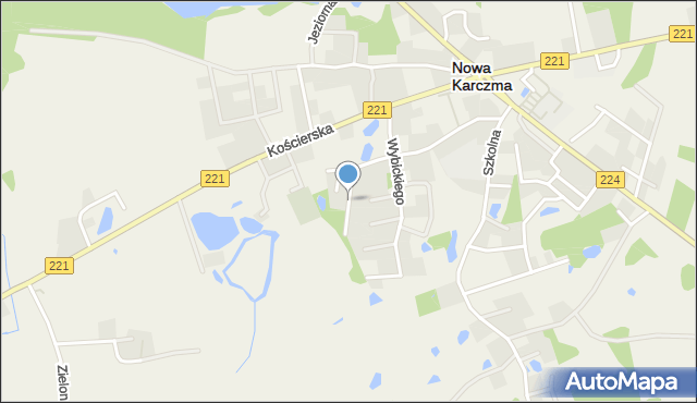 Nowa Karczma powiat kościerski, Dąbrowskiego Henryka, gen., mapa Nowa Karczma powiat kościerski