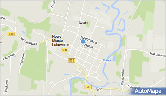 Nowe Miasto Lubawskie, Daszyńskiego, mapa Nowe Miasto Lubawskie