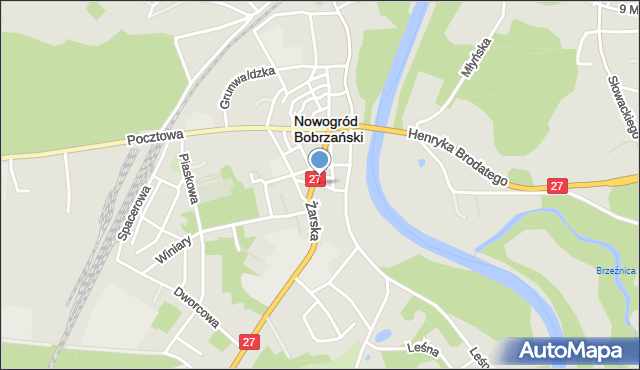 Nowogród Bobrzański, Dawna Roli-Żymierskiego Michała, gen., mapa Nowogród Bobrzański