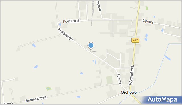 Orchowo, Dawna XXX-lecia PRL, mapa Orchowo