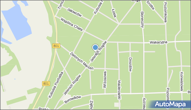 Osiedle Wilga, Dawna Aleja Jelenich Rogów, mapa Osiedle Wilga