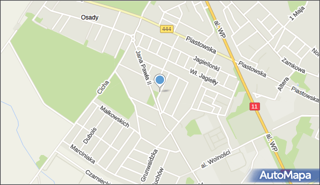 Ostrzeszów, Dawna Berlinga Zygmunta, gen., mapa Ostrzeszów