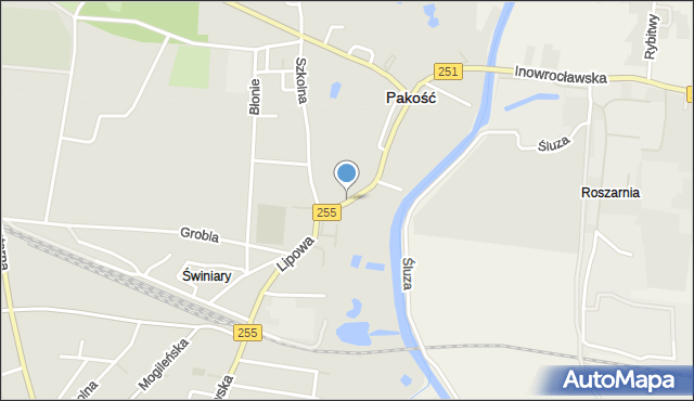 Pakość powiat inowrocławski, Dawna , mapa Pakość powiat inowrocławski