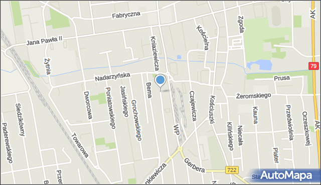 Piaseczno, Dawna Kniaziewicza Karola, mapa Piaseczno