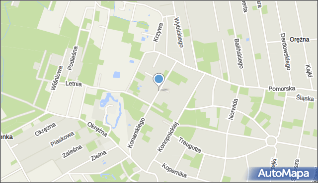 Piaseczno, Dawna Konarskiego Feliksa, mapa Piaseczno