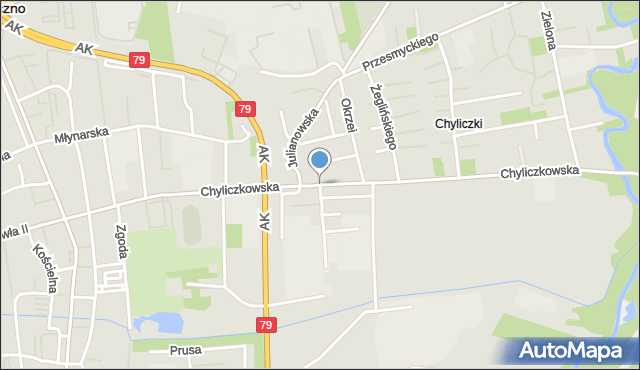Piaseczno, Dawna Putramenta Jerzego, mapa Piaseczno