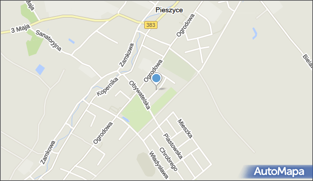 Pieszyce, Dawna Botwina Naftalego, mapa Pieszyce