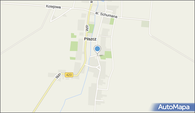 Pilszcz, Dawna Krasickiego, mapa Pilszcz